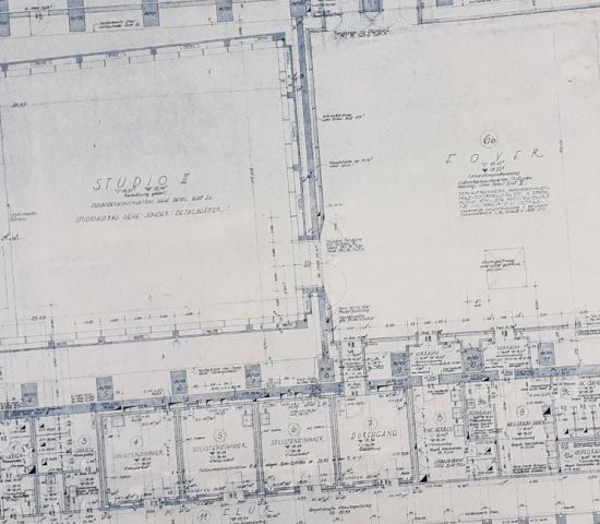 Grundriss Studiobau, Studio II